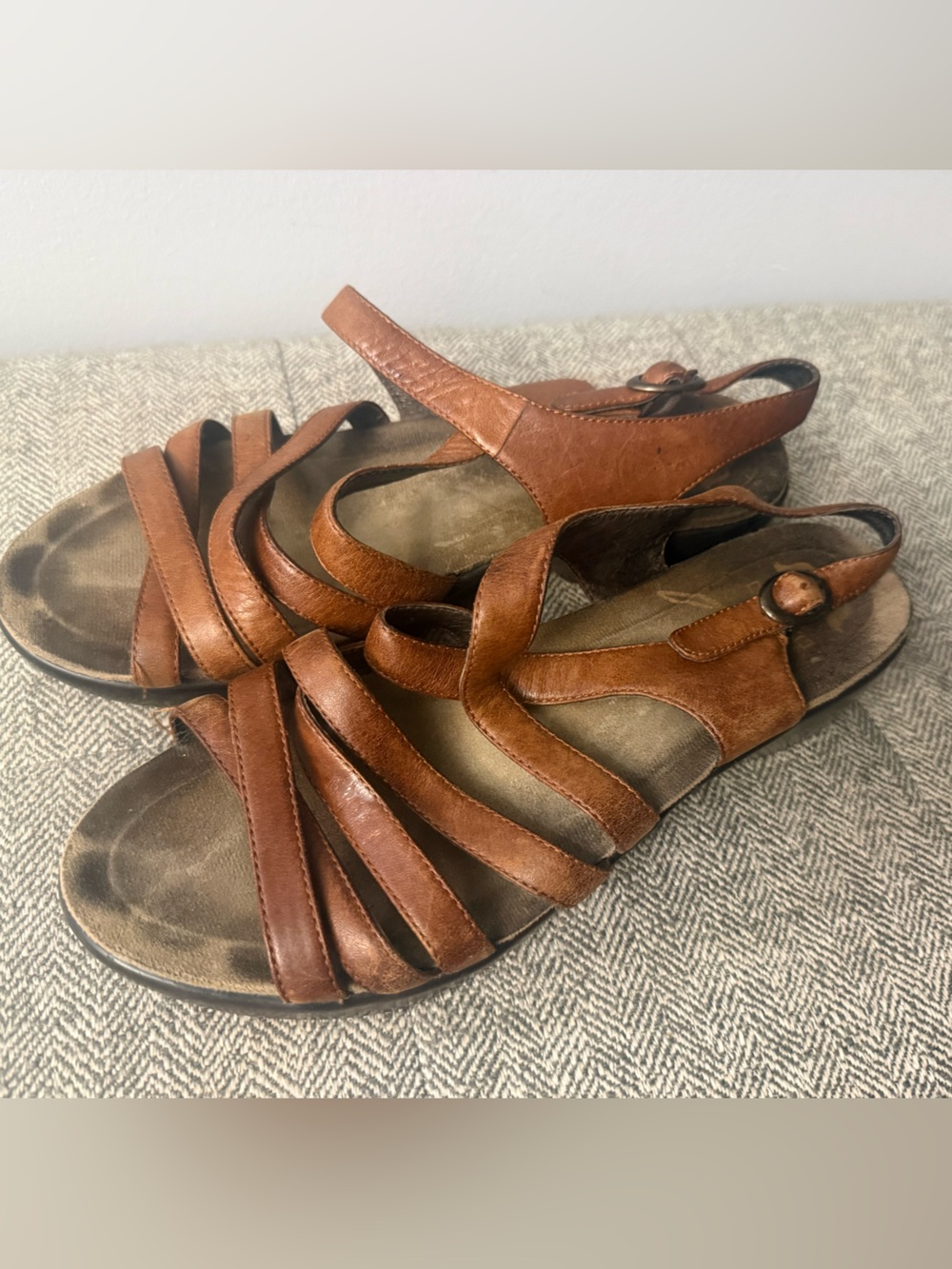 Dansko Dani Strappy Sandals Brown Leather EU Size 39 (US 8) Slingback